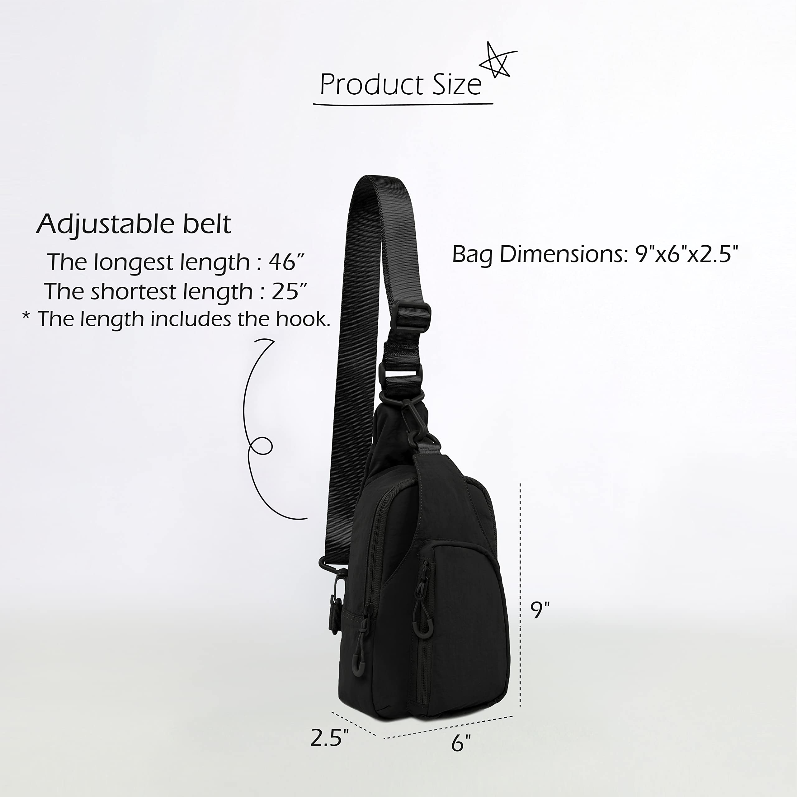 Small Sling Bag with Adjustabl - огляд і ціна Sling Backpack Shoulder