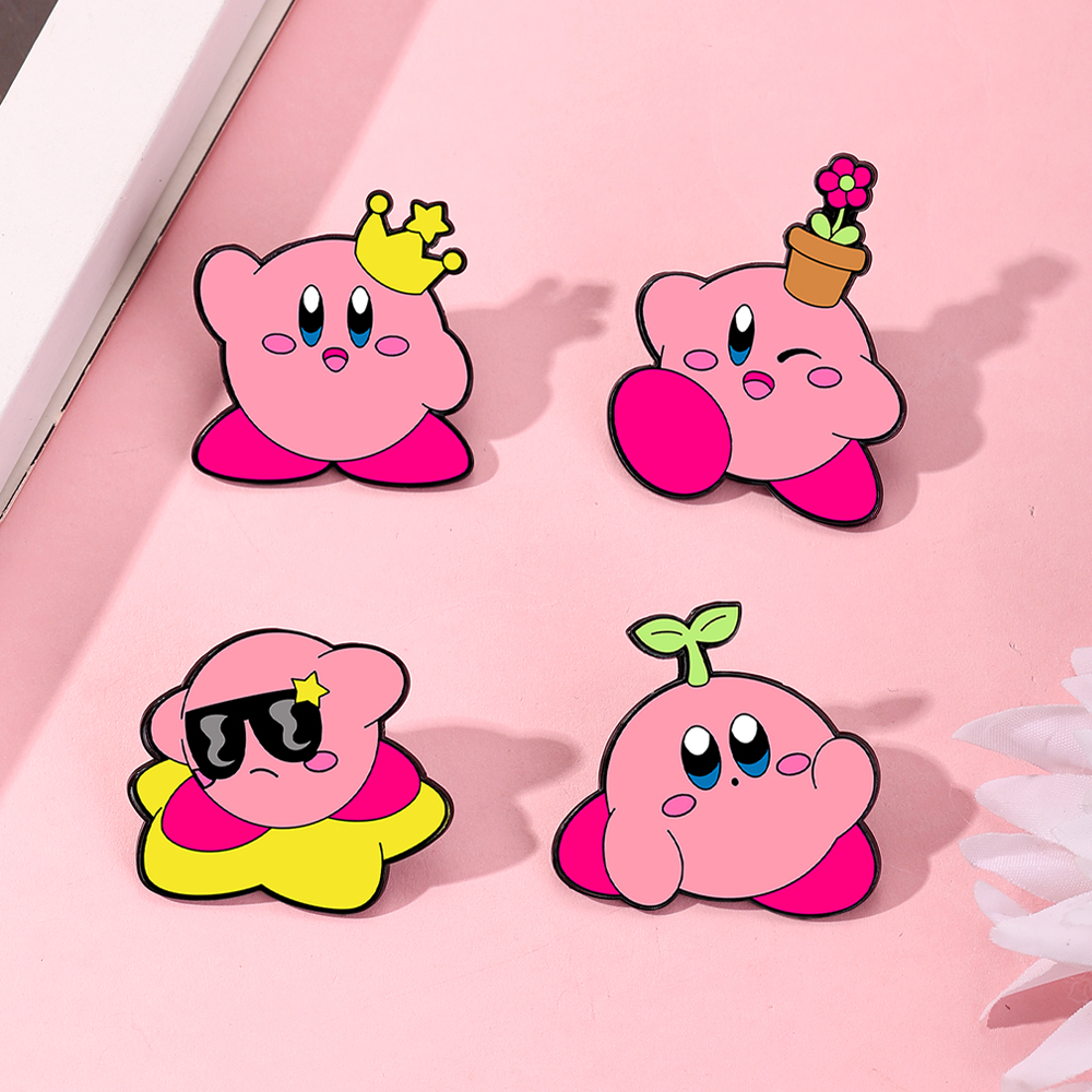 4pcs Kirby Enamel Lapel Pins S - огляд і ціна Fashion Backpack Women