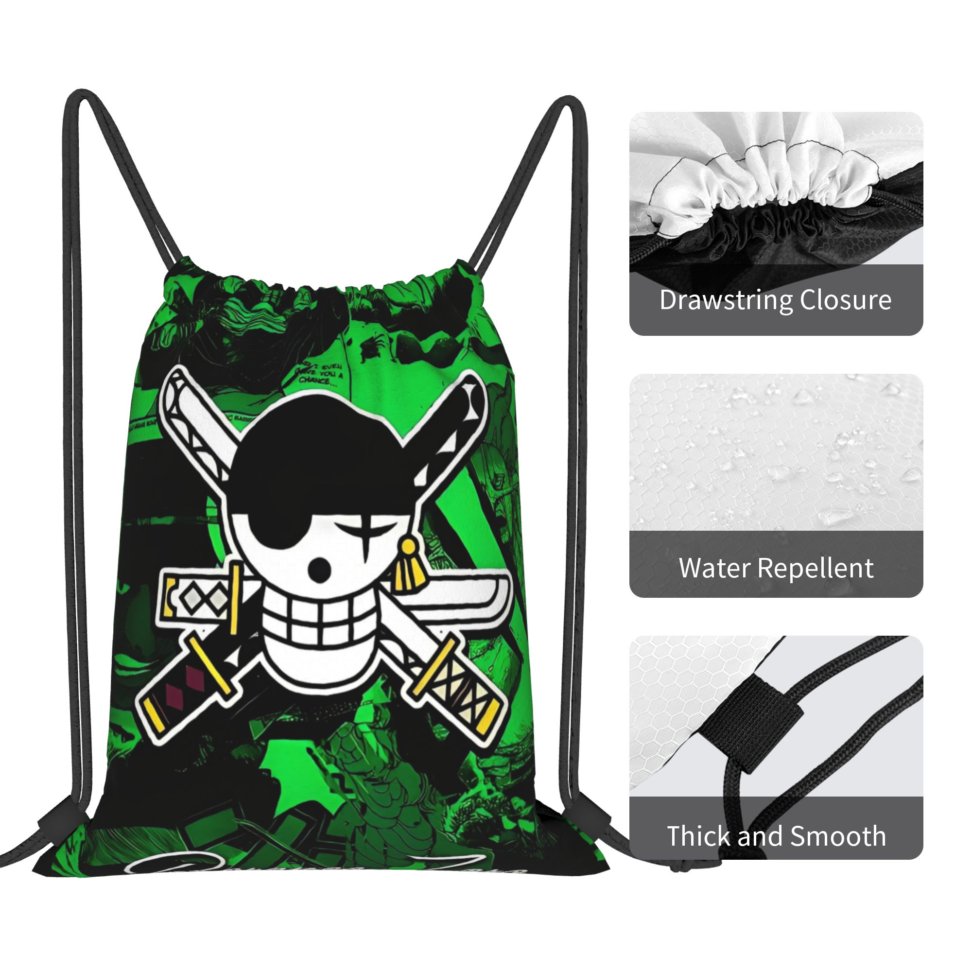 One Piece Zoro Skull Backpack  - огляд і ціна Drawstring Gym Bag