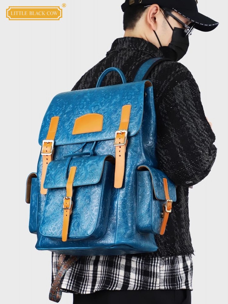 Vintage Mens Floral Wing Tip C - огляд і ціна Leather Backpack Vintage