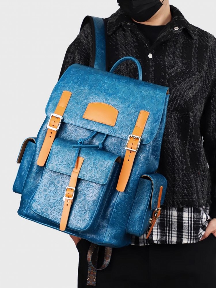 Vintage Mens Floral Wing Tip C - огляд і ціна Leather Backpack Vintage