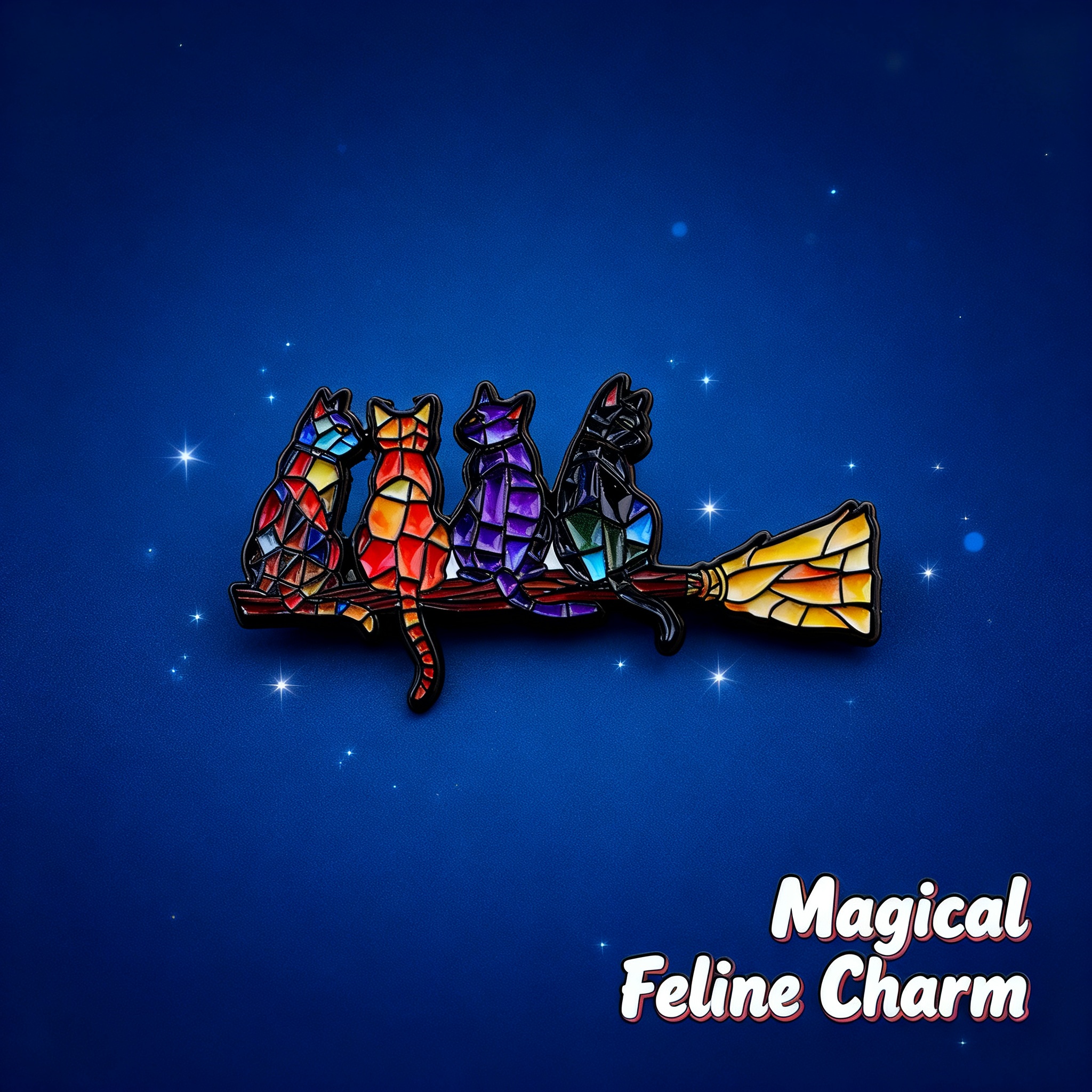 Colorful Cat Enamel Pin Witch  - огляд і ціна Fashion Backpack Women