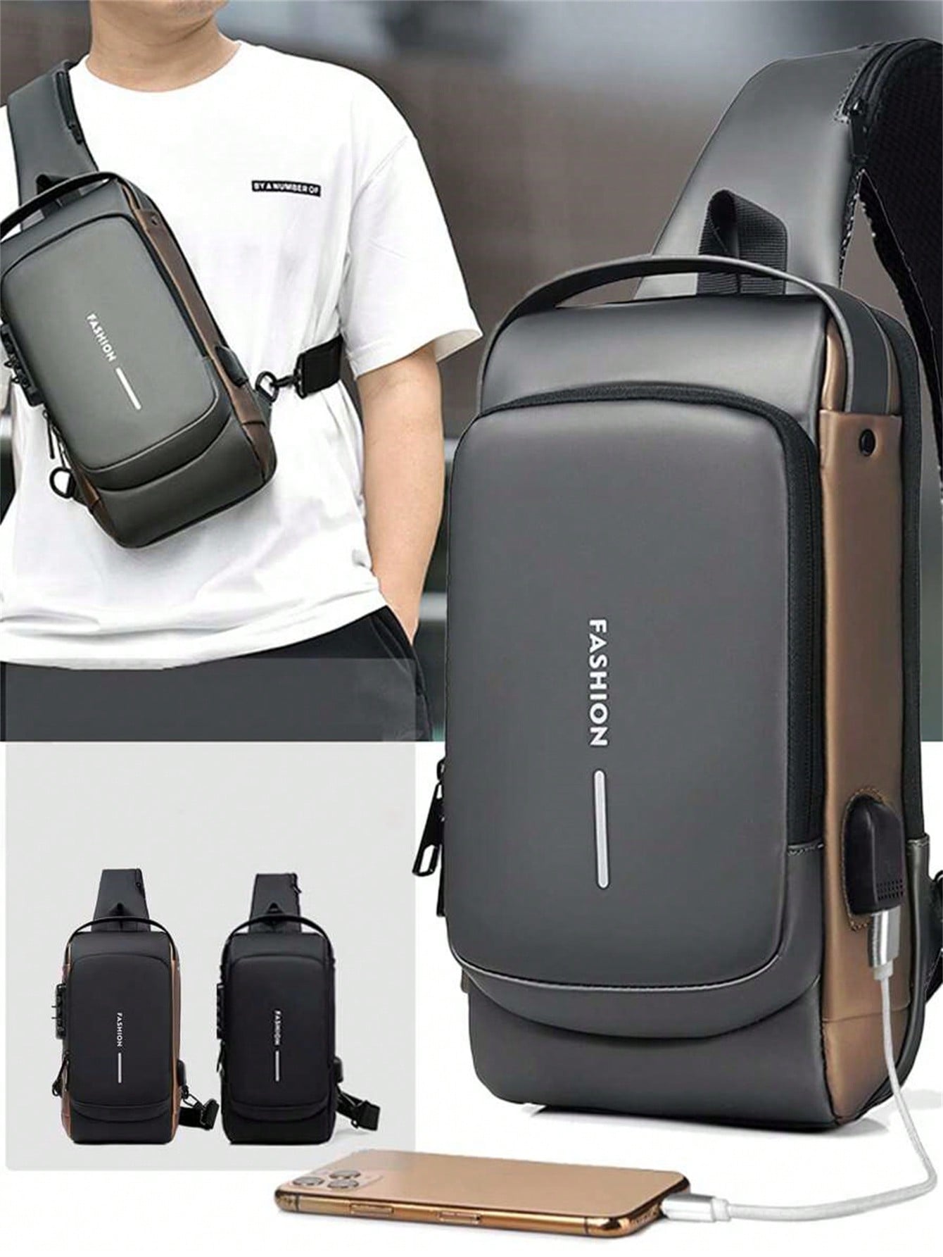 Men's Bags Shoulder Messenger  - огляд і ціна Sling Backpack Shoulder