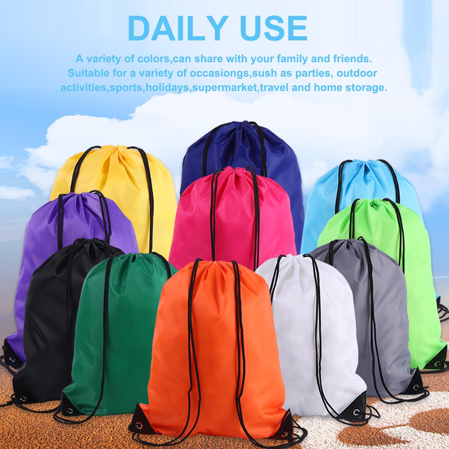 120PCS Drawstring Backpack Bul - огляд і ціна Drawstring Gym Bag