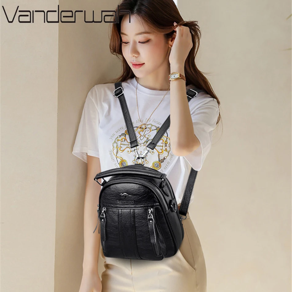 4 In 1 Leather Backpacks Multi - огляд і ціна Leather Backpack Vintage