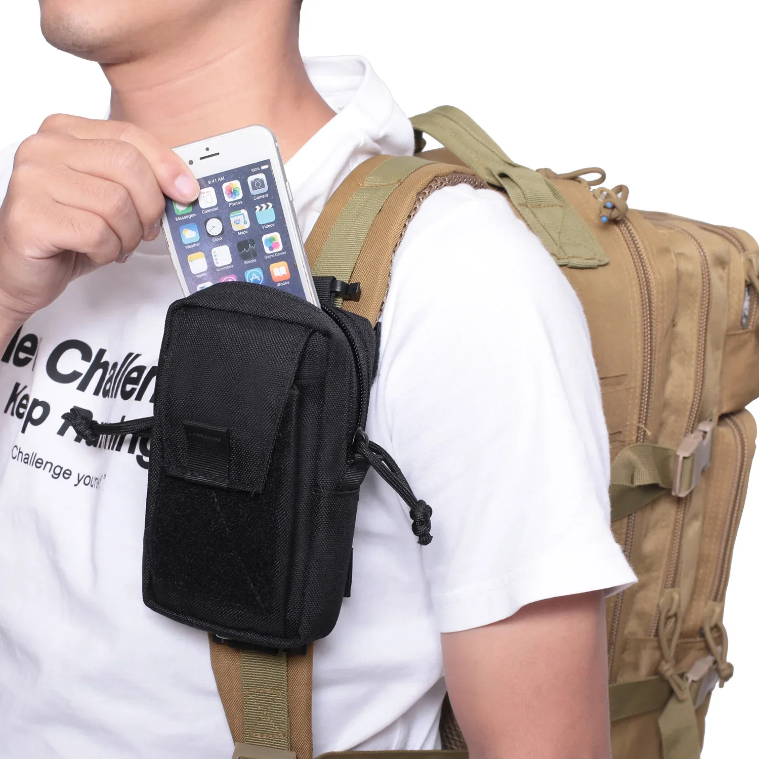 Molle Backpack Strap Bag Phone - огляд і ціна Backpack Insert Organizer
