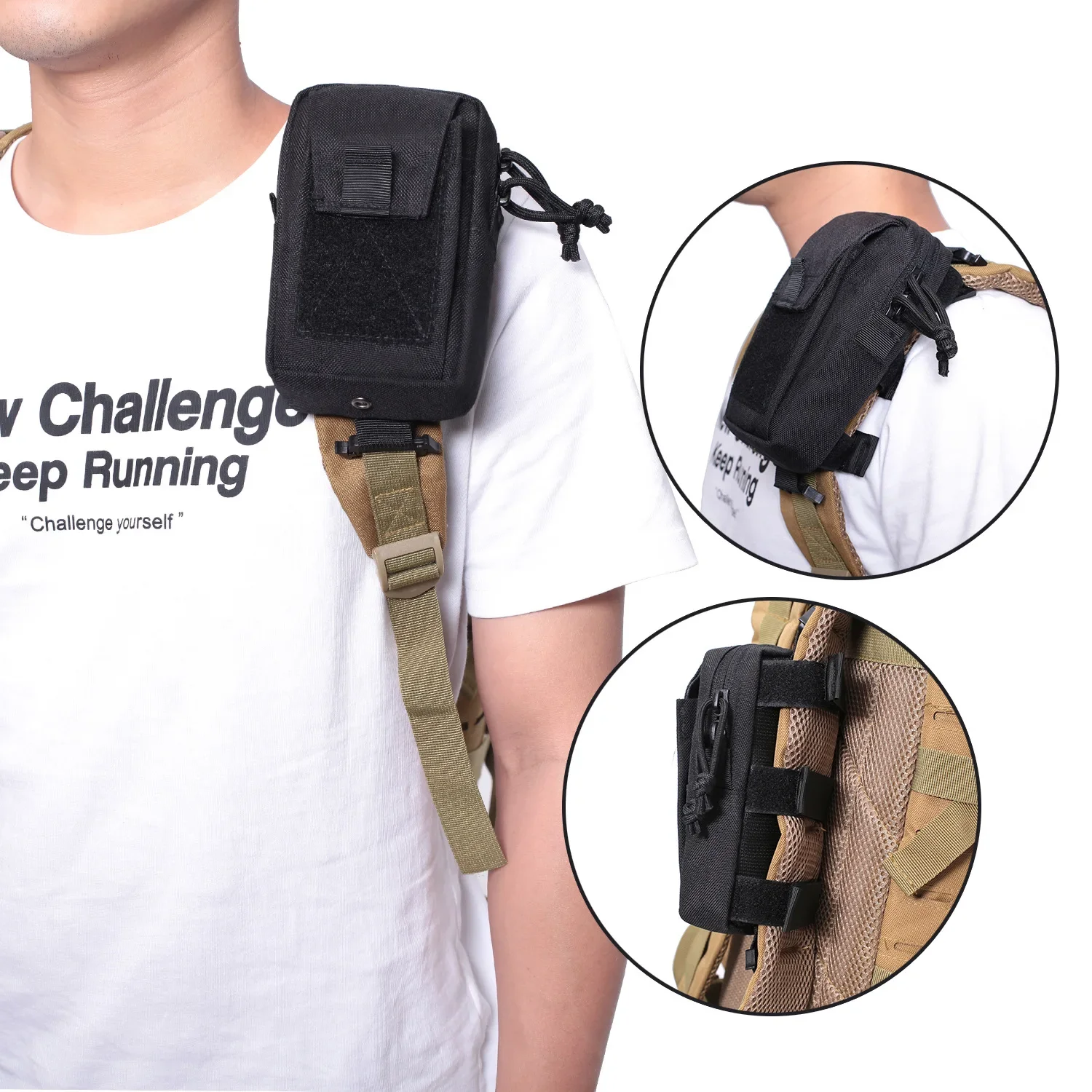 Molle Backpack Strap Bag Phone - огляд і ціна Backpack Insert Organizer