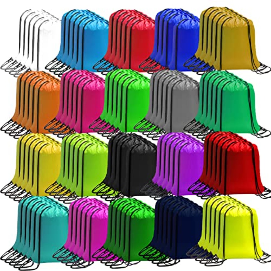 100 Pack Drawstring Bags Bulk, - огляд і ціна Drawstring Gym Bag