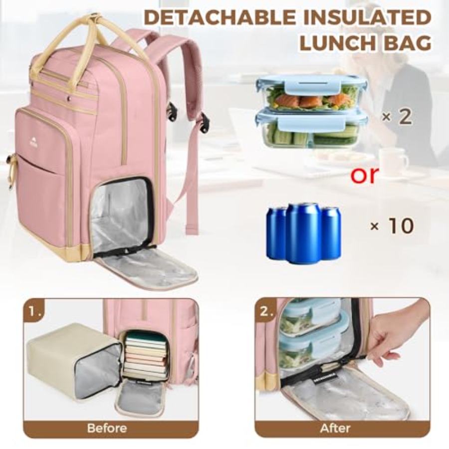 Lunch Backpack for Women, Teac - огляд і ціна Laptop Backpack 15.6