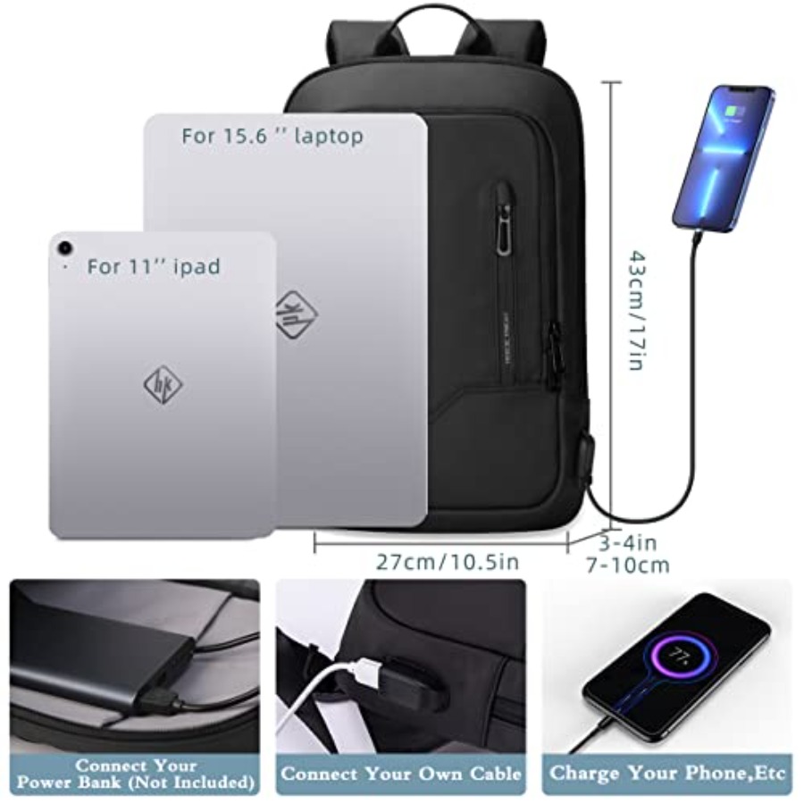 Backpack for Men Business Slim - огляд і ціна Travel Backpack Anti Theft