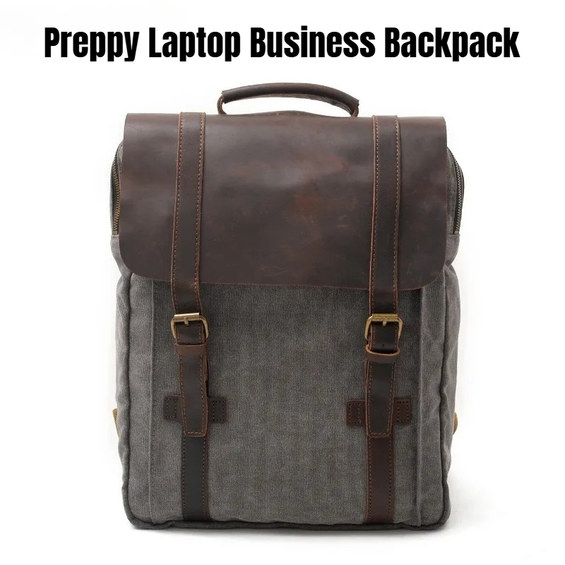 Military Canvas Leather Backpa - огляд і ціна Rucksack Military Style