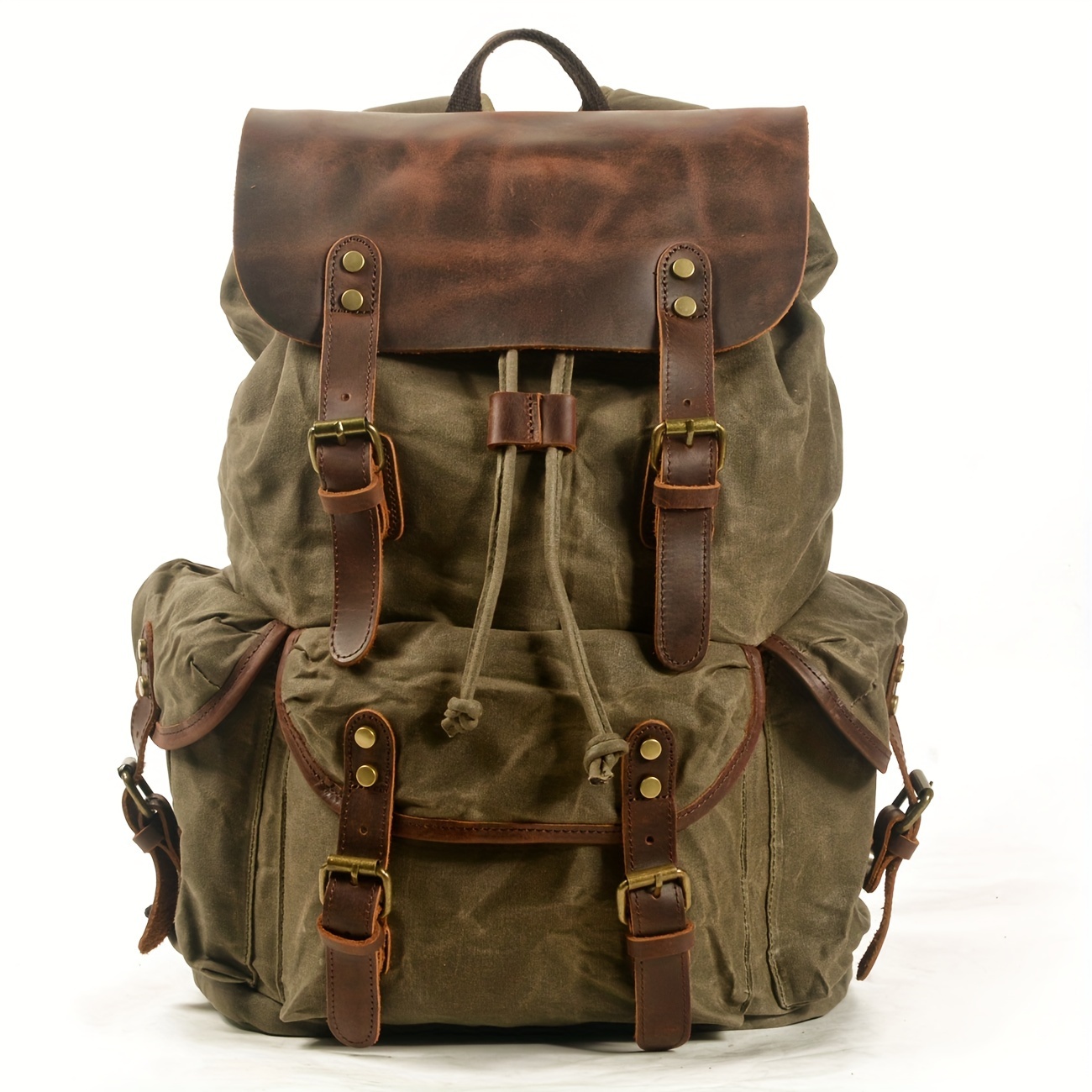 Vintage Men'S Leather Backpack - огляд і ціна Canvas Backpack Casual