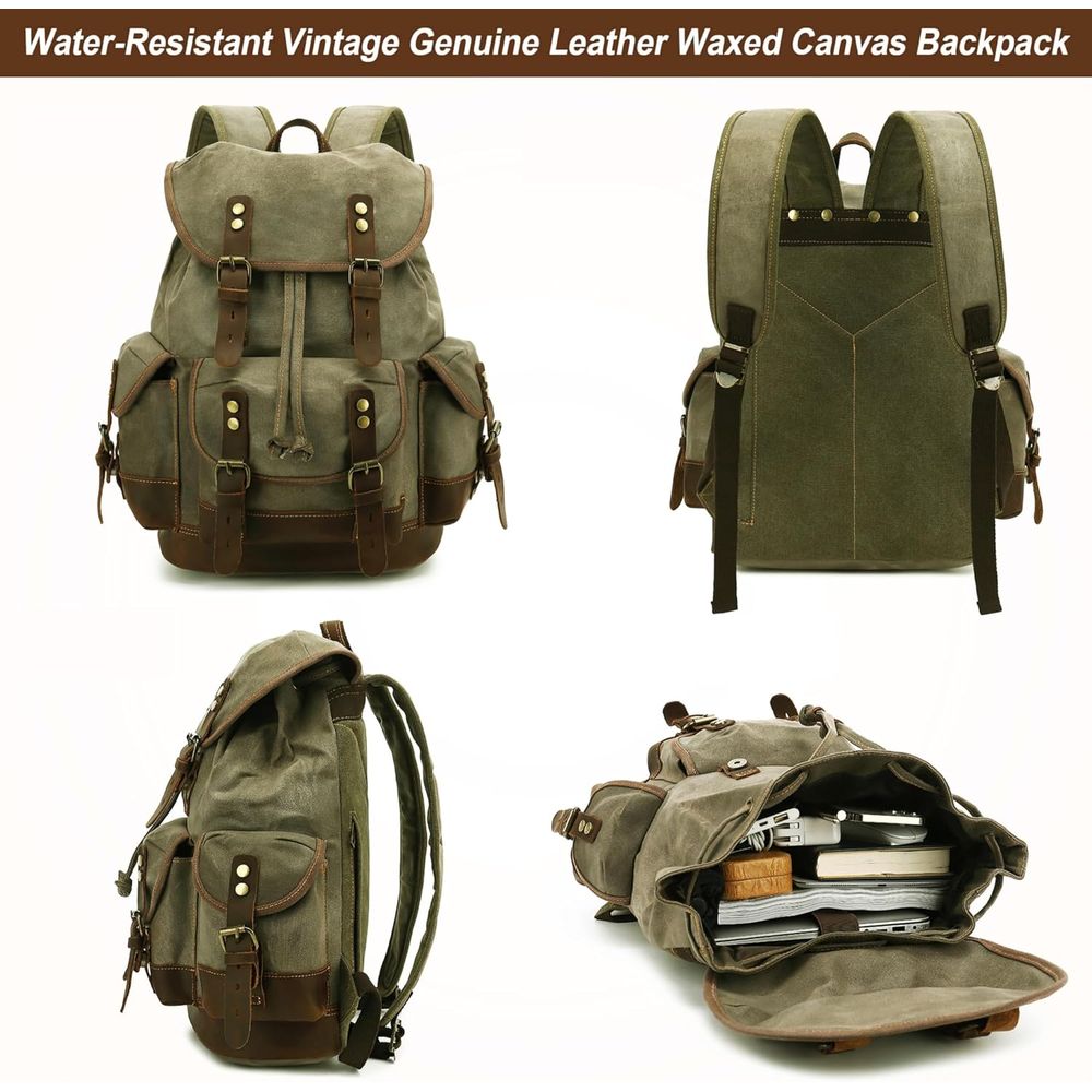 Vintage Canvas Leather Backpac - огляд і ціна Leather Backpack Vintage