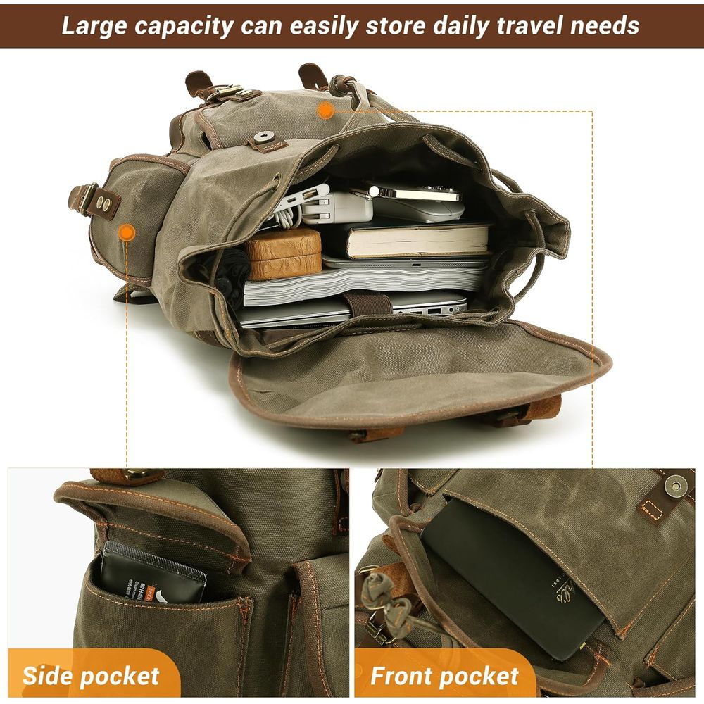 Vintage Canvas Leather Backpac - огляд і ціна Leather Backpack Vintage