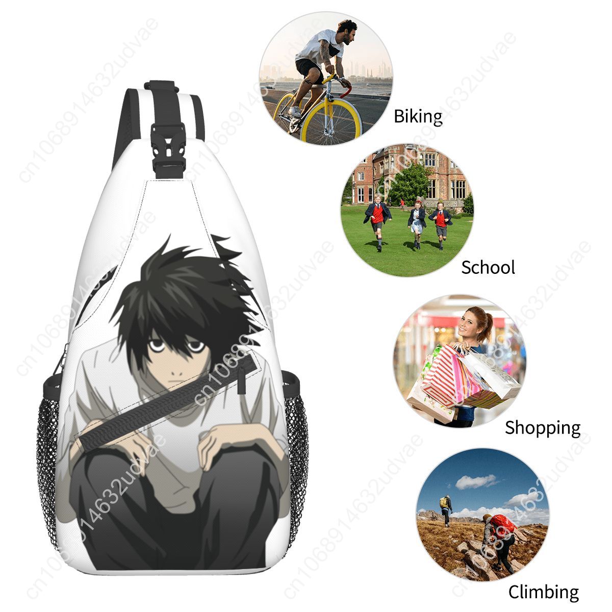 L Death Note Sling Bags Chest  - огляд і ціна Sling Backpack Shoulder