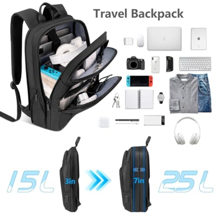 Backpack for Men Slim and Expa - огляд і ціна Travel Backpack Anti Theft