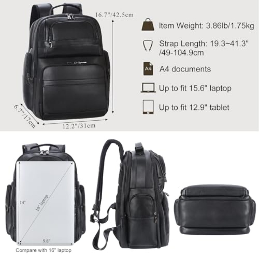 Men's Vintage Leather Backpack - огляд і ціна Leather Backpack Vintage
