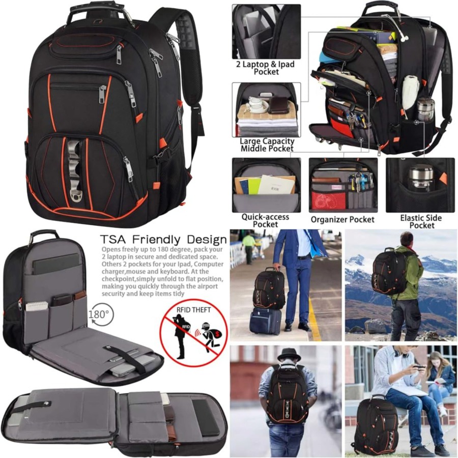 Travel Laptop Backpack, Extra  - огляд і ціна Travel Backpack Anti Theft