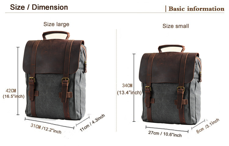 Fashion Male Backpack Leather  - огляд і ціна Rucksack Military Style