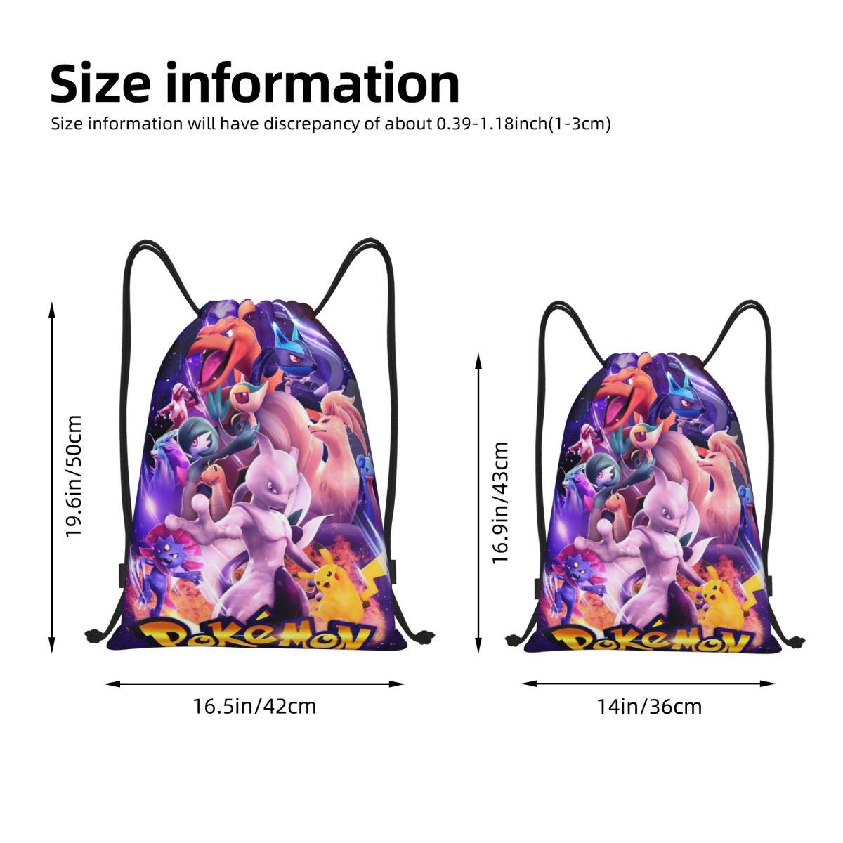 Cute Cartoon Manga Poke-Mon Ba - огляд і ціна Drawstring Gym Bag