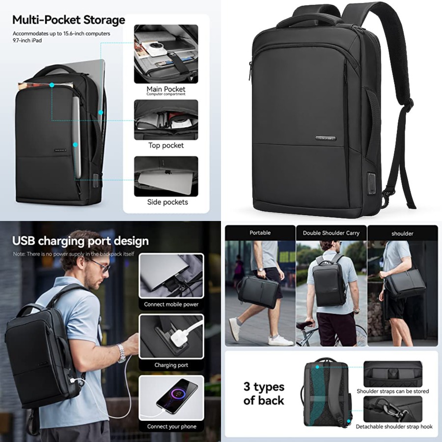 Slim Laptop Backpack for Men,  - огляд і ціна Laptop Backpack 15.6