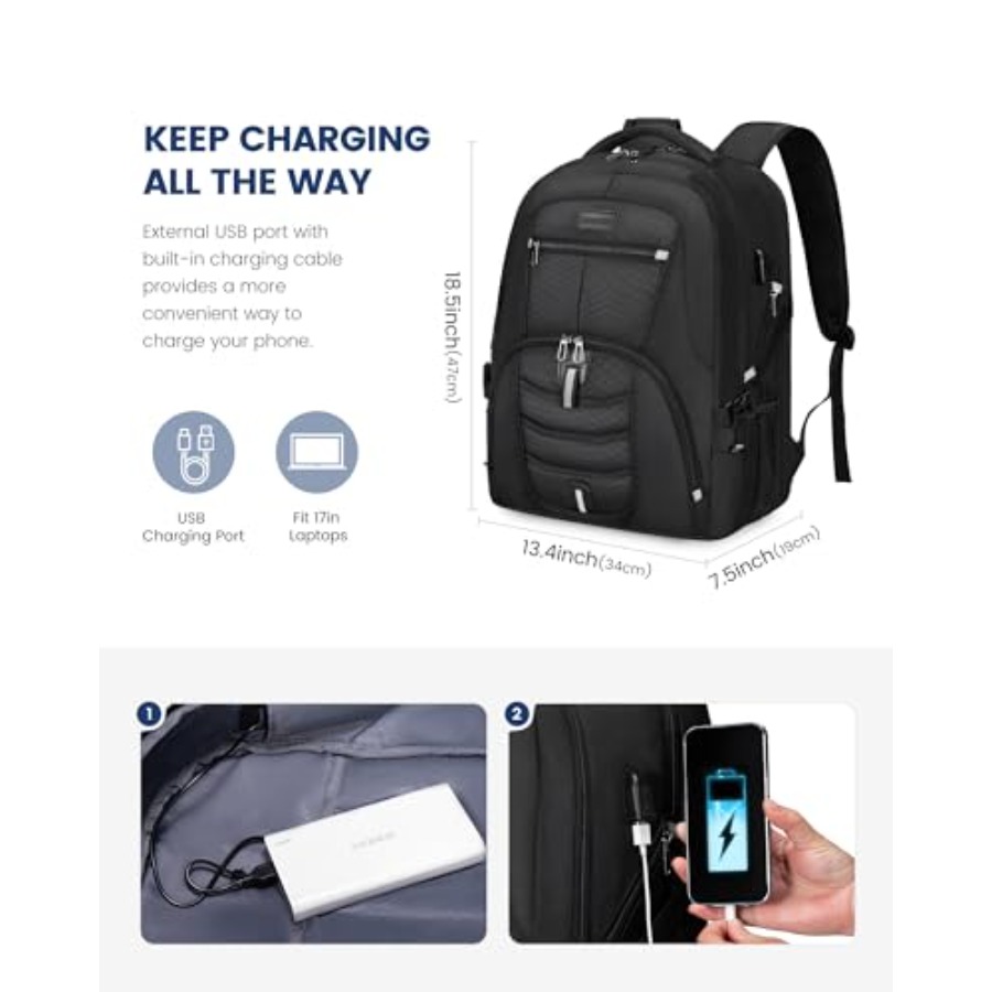 Travel Laptop Backpack Waterpr - огляд і ціна Travel Backpack Anti Theft